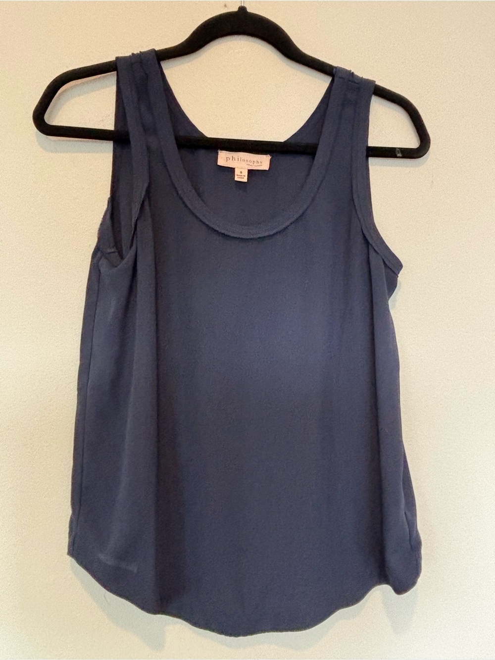 Philosophy Navy Scoop Tank Top